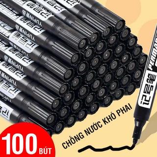 Bút lông dầu đen chuyên dụng viết mượt, mực rõ nét không phai, combo 50 chiếc phù hợp văn phòng và kho hàng
