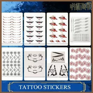 Hình xăm dán cosplay nhân vật Itadori Yuji, Gojo Satoru, Nobara và Toge Suguru từ Jujutsu Kaisen