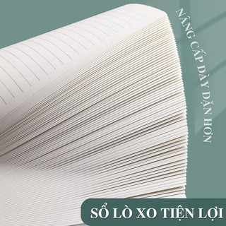 Sổ Tay Lò Xo Nhựa PP Trong Suốt – Vở A5 Kẻ Caro 160 Trang, Phù Hợp Ghi Chú Học Tập & Planner