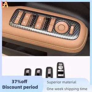Cho MX5 2024 LHD Sợi Carbon Ô Tô Nâng Cửa Sổ Nút Công Tắc Bao Viền Phụ Kiện