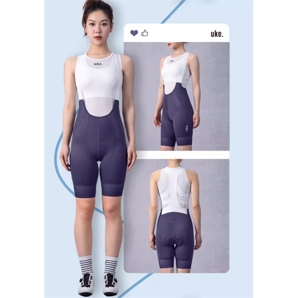 QBS002B - Quần Nữ Đạp Xe UKE Bib Shorts Ultra Violet
