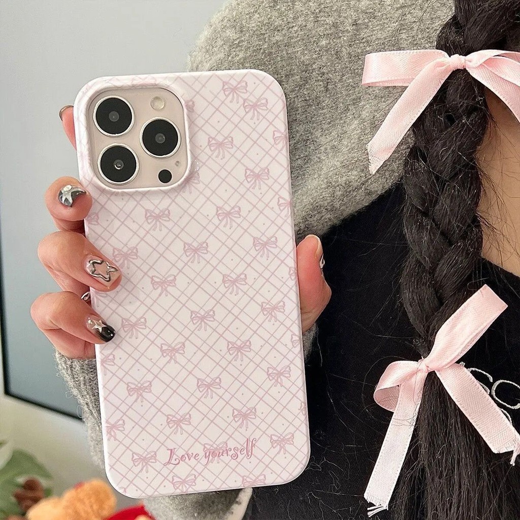 Mẫu nơ hình ô vuông phù hợp với vỏ điện thoại 16/17 Pro Max, iPhone 15/14, vỏ jelly XS và các mẫu mới nhất