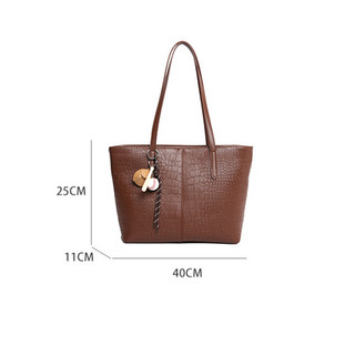 GC2 2026 Mới PU Thanh Lịch Túi Đeo Vai Thời Trang Họa Tiết Cá Sấu Dung Tích Lớn Túi Tote CG2