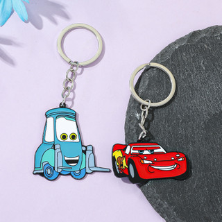 Disney Cartoon Anime  Lightning McQueen Toy Keychain Cute Red Car Jewelry Pendant Keying Acessories for Fans Friend Gift