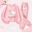 Hello Kitty Trẻ Em Áo Khoác Và Quần Jogger Trang Phục Dễ Thương Phong Cách Hoạt Hình Bé Gái Mặc Hàng Ngày