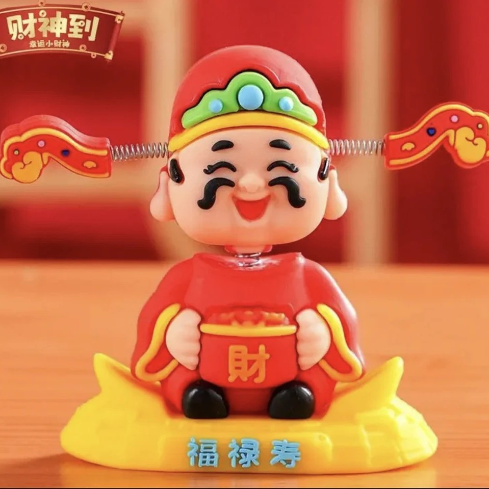 Thần Tài Đồ Trang Trí Nhỏ Sáng Tạo Quốc Gia Hợp Thời Trang Thần Tài Lắc Đầu Búp Bê Văn Phòng Để Bàn Trang Trí Năm Mới Quà Tặng Thần Tài GLOP