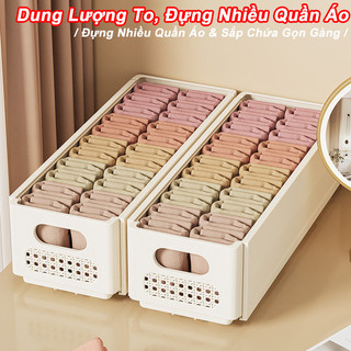 Hộp đựng quần gấp gọn giỏ nhựa đựng đồ lót tất vớ có thể mở rộng tiện lợi có tay cầm Hộp đựng đồ Giỏ đựng đồ​