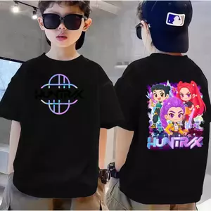 Áo Mùa Hè 100% Cotton, Cổ Thuyền, Tay Dáng Rộng, Thiết Kế Hoạt Hình, 90-150cm, 3-14 tuổi