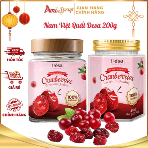 Quả Nam Việt Quất Sấy Khô DESA 200g Trái Cây Thượng Hạng, Viên Ngọc Đỏ Dinh Dưỡng