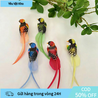 [COD] Chim giả và tổ chim mini trang trí cây cảnh, sân vườn, tiểu cảnh decor sự kiện, màu sắc ngẫu nhiên