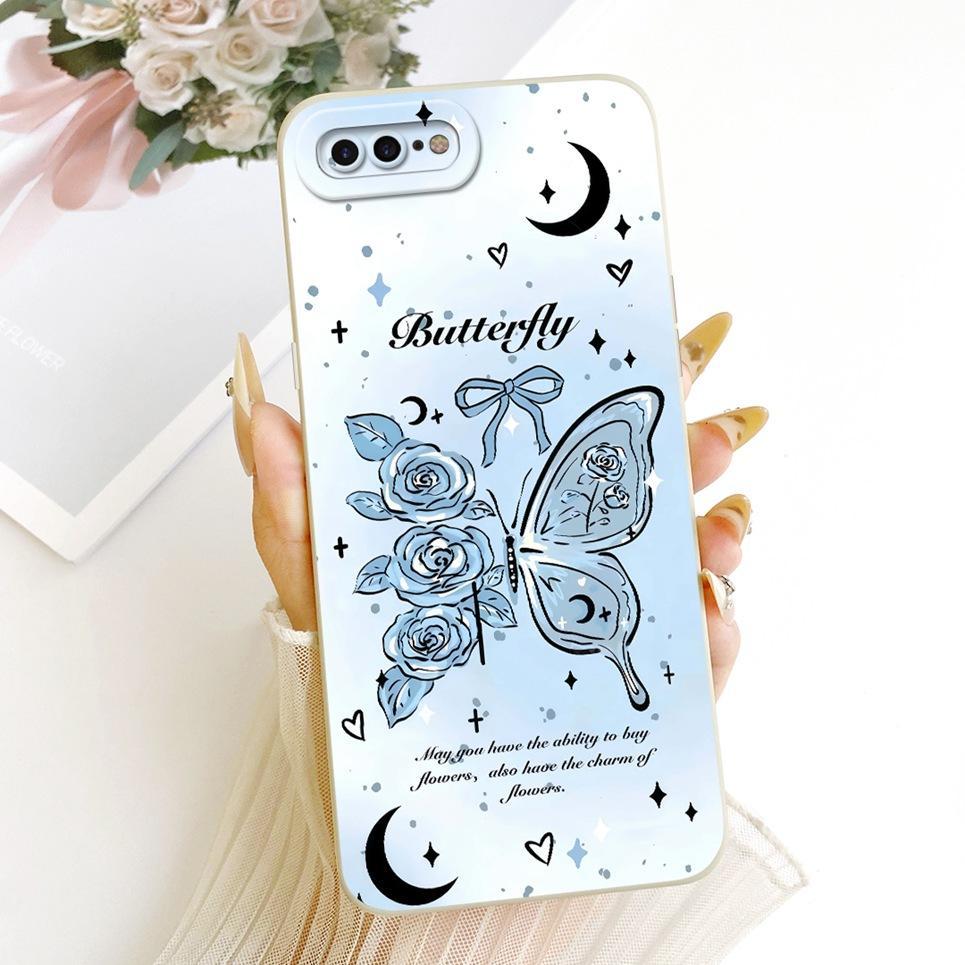 Dành Cho iPhone 8 Plus 7 Plus iPhone7 iPhone8 Ốp lưng Hoa Bướm Nữ Tính Ốp Lưng Silicon Mềm
