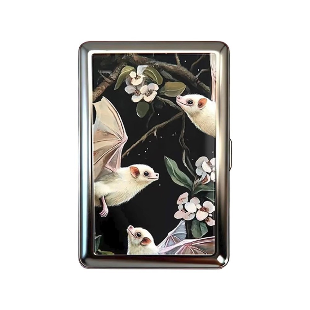 CATMALLER88 Kim loại, Chất liệu kim loại Thẻ cổ điển dễ dàng chụp, Thiết kế đa năng thanh lịch Đa chức năng Hộp đựng thẻ phong cách cổ điển Thẻ tín dụng Lưu trữ tiền mặt