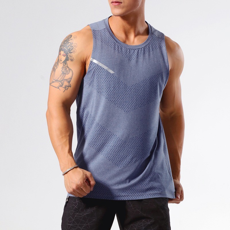 Áo Tank Nam Slim Fit thoáng khí, chống ẩm cho chạy bộ và tập luyện mùa hè