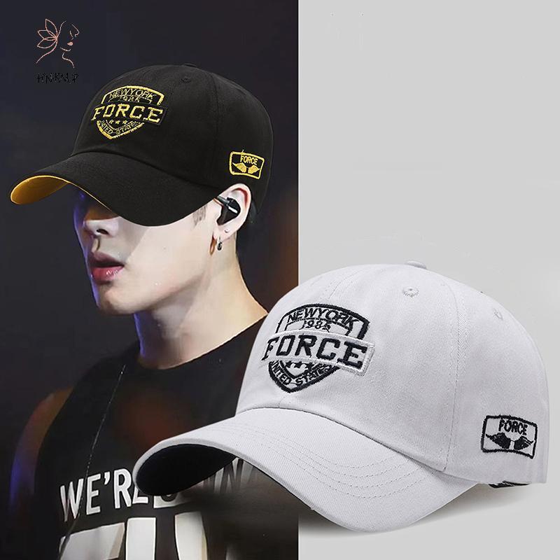 Mũ bóng chày thời trang HNKMP Mũ ngoài trời thêu chữ Nam Nữ Hip Hop Snapba Mũ có thể điều chỉnh.