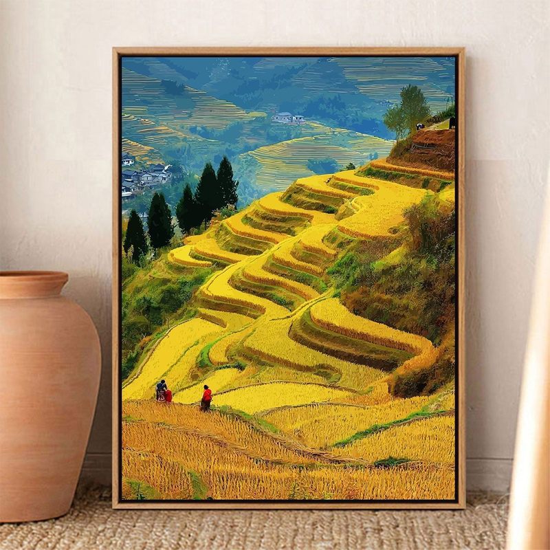 Mùa Thu Sân Vườn Thu Hoạch Canvas Tranh Sơn Dầu Phong Cách Thẩm Mỹ Chữa Bệnh Ấm Áp Mục Vụ Phòng Khách Phòng Ngủ Trang Trí Tường
