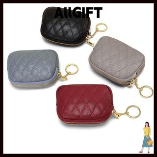 AllGIFT Ví đựng tiền xu Mini ALLGIFT, Ví dây kéo da PU di động, Chìa khóa ô tô thông thường đa năng thời trang