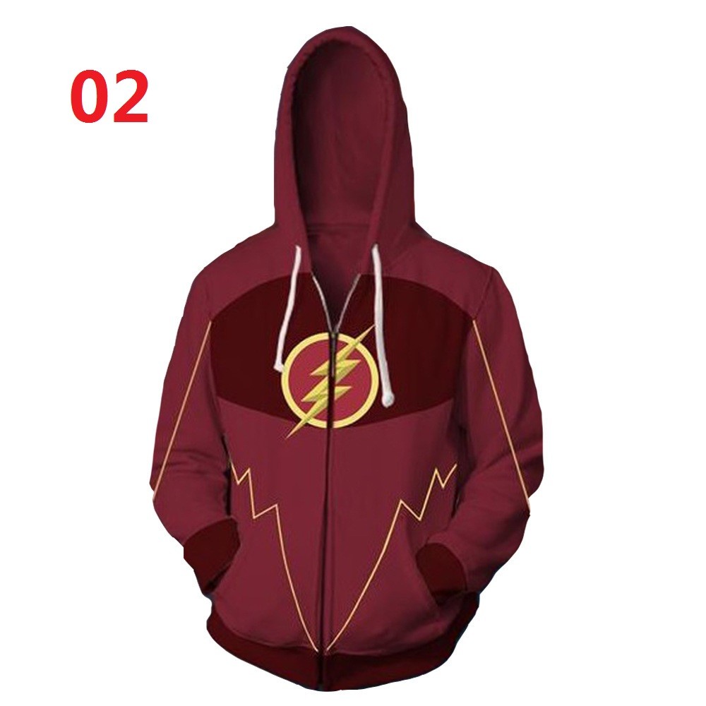 Áo khoác thời trang với zipper và họa tiết siêu anh hùng, in kỹ thuật số