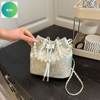 Túi Xách Nữ Dáng Rút Đính Ngọc Trai Cao Cấp – Túi Đeo Vai Mini Sang Trọng Nhiều Màu Đi Lê Du Xuân Thanh Lịch - Alulu