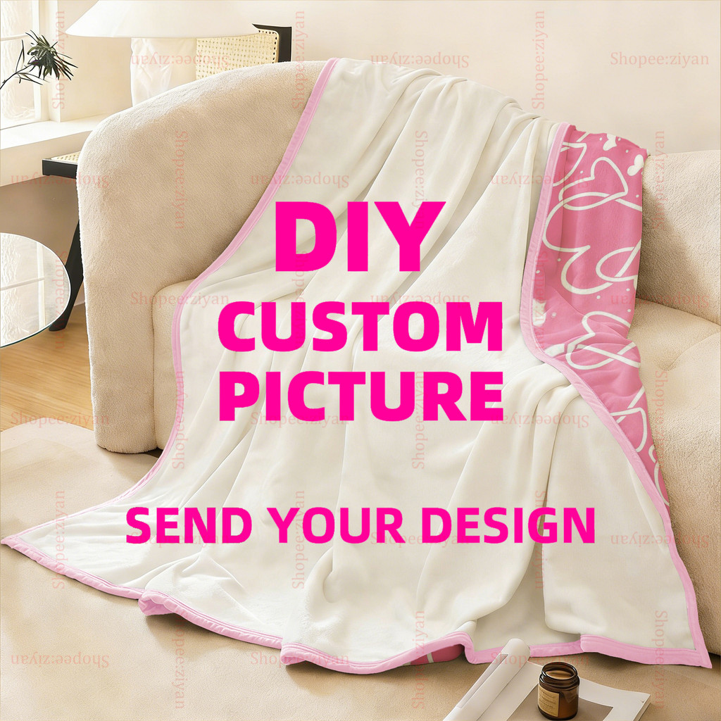 Chăn Flannel Hai Mặt Tùy Chỉnh DIY, Cá Tính Có Văn Bản / Hình Ảnh, Cho Sofa / Giường / Ngủ, Ý Tưởng Quà Tặng Hoàn Hảo