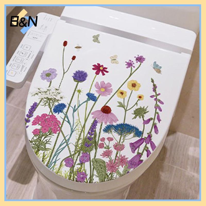 B & N Hoa Cỏ Chim Vệ Sinh Stier Tranh Tự Dính Có Thể Tháo Rời Phòng Tắm Decal Trang Trí Phòng Cửa Sổ Stiers.