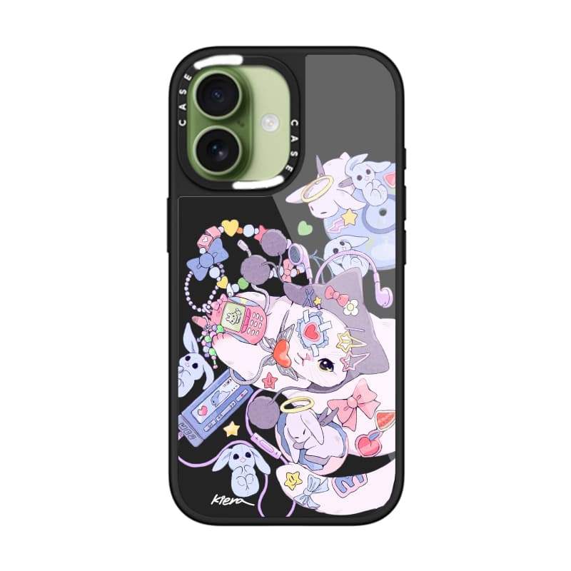 CASECASE X Club Egg của Kiera Won Ốp lưng kính hút từ tính chống trầy xước cho IPhone 17 Air 16 15 14 Pro Max Plus Ốp lưng cứng có hộp khắc Logo