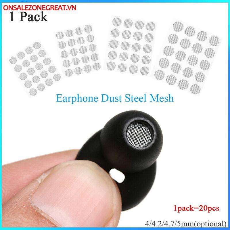 Ons 20 Chiếc Tai Nghe Chống Bụi Mạng Lưới Thép 4mm 4.2mm 4.7mm 5mm Phụ Kiện DIY Tại