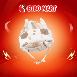 Mũ Bảo Vệ Đầu Cho Bé HT002 Chất Liệu Thoáng Khí Có Thể Điều Chỉnh Kích Thước - Bibomart