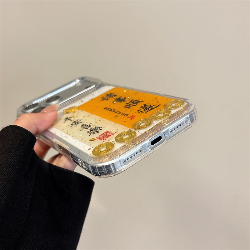 Ốp điện thoại iPhone trong suốt ký tự Trung Quốc phù hợp cho iPhone 17 Pro Max, iPhone 17, iPhone 16, iPhone 15, iPhone 14, iPhone 13 12 11