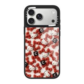 CASECASE X Hello Kitty Nơ Ốp Lưng Kính Hút Từ Tính Chống Trầy Xước Cho IPhone 17 Air 16 15 14 Pro Max Plus Ốp Lưng Cứng Có Hộp Khắc Logo