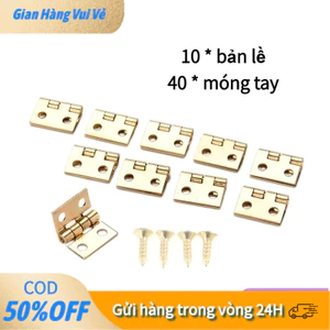 【COD】Bản lề đồng thau kích thước 8mm x 10mm, bộ 10 cái hoàn chỉnh với phụ kiện, dành cho các dự án thủ công và đồ gỗ tỉ