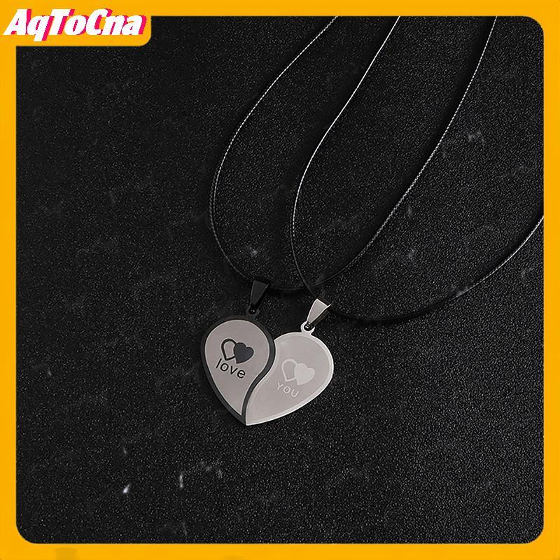Cặp Đôi Trang Sức Thép Không Gỉ Hình Trái Tim, Khắc Mặt Dây Tình Yêu - Perfect Cho Ngày Lễ Tình Nhân