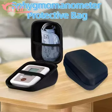Hộp đựng máy đo huyết áp DFGF, Túi bảo vệ máy đo huyết áp cầm tay chống sốc, có tay cầm Hộp cứng hình tam giác dung tích lớn cho máy đo huyết áp