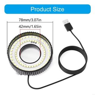Đèn LED hiển vi COCODECOVED, Đèn hiển vi chiếu sáng dưới cùng chạy bằng USB, Đèn lấp đầy có thể điều chỉnh Đèn LED hiển vi LED trắng sáng Vòng kính hiển vi Công việc kính hiển vi