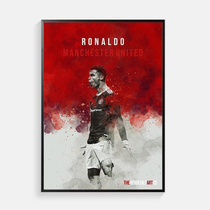 Messi Ronaldo Neymar Mbappe Ngôi Sao Bóng Đá Canvas Nghệ Thuật Treo Tường Không Khung Poster Trang Trí Phòng Khách Phòng Ngủ