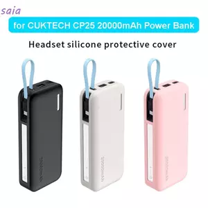 SAIA Silicone, Bảo vệ mềm màu trơn, Vỏ bảo vệ chống bụi di động chống sốc cho CUKTECH CP25 20000mAh Power Bank 55W Du lịch