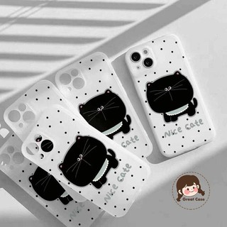 Ốp Điện Thoại Sương Mù Mèo Đen May Mắn Dễ Thương Cho Xiaomi Civi 5 4 Pro 3 2 1 1S Mix 4 2S 5G 4G Matte Dot Vỏ Mềm Chống Rơi