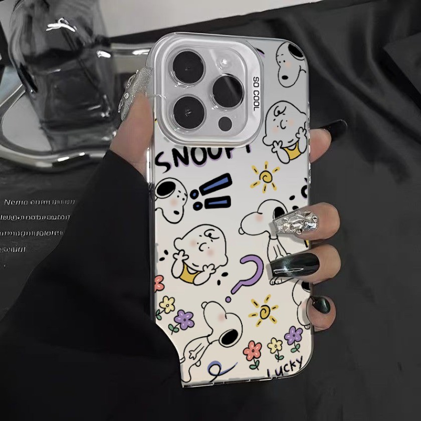 Dành Cho Infinix Note 40 G96 Smart 10 9 8 Pro Plus Hot 50i 60i 50 60 Pro 40i 40 Pro Phim Hoạt Hình Snoopies Dòng Matte Vỏ Điện Thoại Chống Sốc