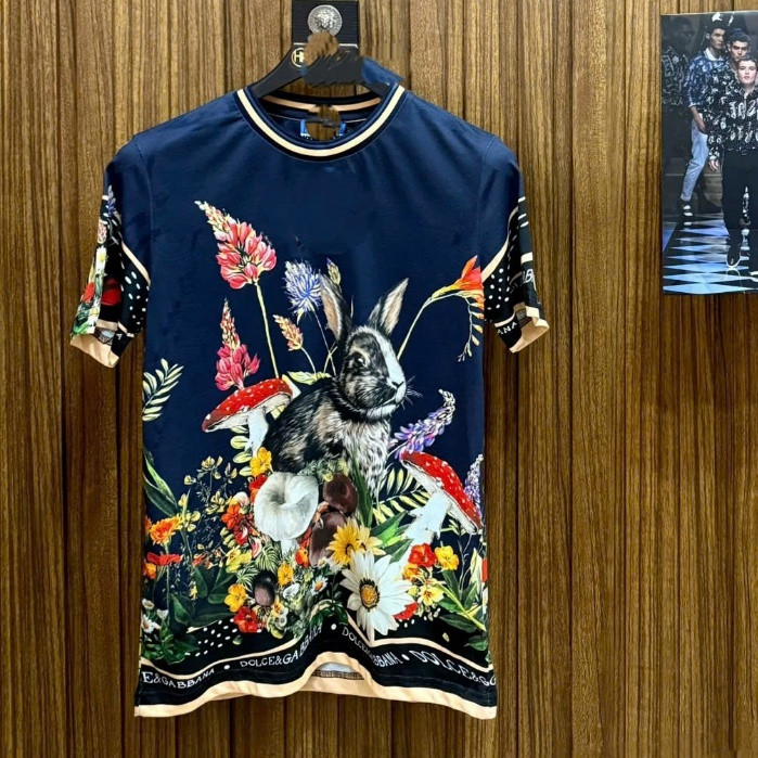 Áo Thun Thỏ Giữa Vườn Hoa KCloset Áo Phông Cotton Dày Dặn Dáng Rộng Nam Nữ NA118