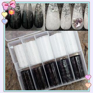 [beautifulhome] 1 / 10 Cuộn Ren Trắng Thanh Lịch Hoa Chuyển Móng Tay Fany Retro Hoa Bầu Trời Đầy Sao Giấy Stier Phụ Kiện Làm Móng Tay [Làm Đẹp]