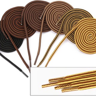 2 Cặp Dây Boot Tròn Chịu Lực Cao Bền Giày Dây Cho Đi Bộ Đường Dài Giày Đi Làm Giày Thể Thao Ngoài Trời Dây Giày Sneaker Sọc Dây Giày