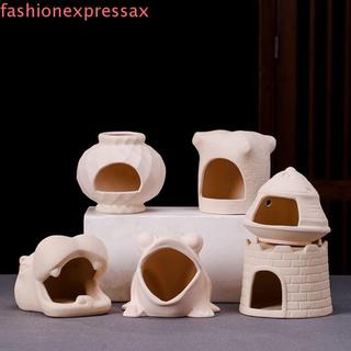FASHIONEXPRESS Bể cá Tôm Nơi ẩn náu, Nơi trú ẩn cá đa phong cách bằng gốm, Trang trí đa chức năng Sáng tạo Nhà giống Hang Cảnh quan