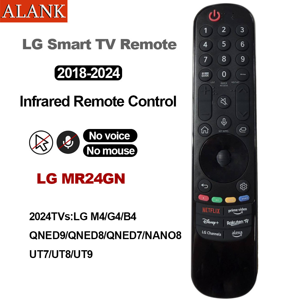 ALANK Remote điều khiển TV Smart LG 2024 - Chuẩn hồng ngoại (Không giọng nói/Không chuột) - MR24GN - for 2018-2024