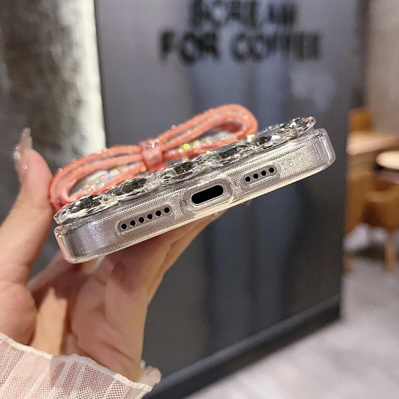 Thích hợp cho Apple 11 12 13 14 16 17 Plus Pro Max Vỏ điện thoại hình bướm pha lê chuyên dụng