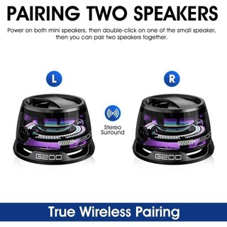 Loa Di Động G200 Bluetooth Từ Tính Đèn RGB Âm Thanh Vòm 3D
