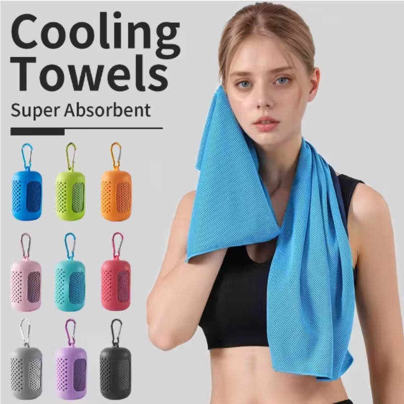 Khăn thể thao yoga microfiber silica gel nhanh khô, phù hợp cho hoạt động ngoài trời và tập luyện.