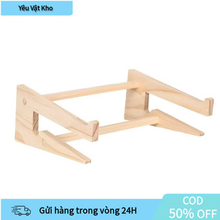 Giá Đỡ Laptop Bằng Gỗ Màu Nâu Tự Nhiên, Chất Liệu Gỗ Cao Su 100%, Chính Hãng, Tiêu Chuẩn Xuất Khẩu, Vô Cùng Chắc Chắn, Đ