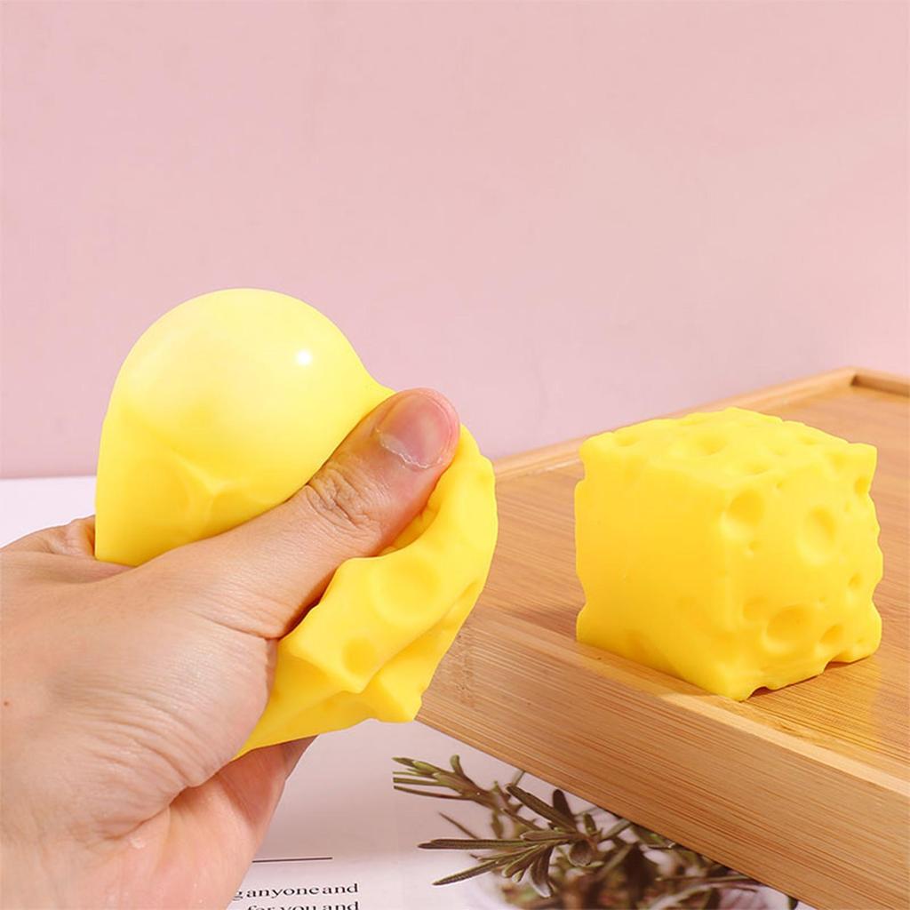 Phô Mai Vàng Bóp Đồ Chơi Mềm Mochi Phục Hồi Cảm Giác Thư Giãn Cảm Giác Phô Mai Khối Squishy Đồ Chơi
