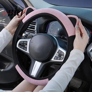 [KJ] Vỏ bọc vô lăng ô tô tai mèo hoạt hình chống trượt Thích hợp cho nhiều mẫu xe thấm mồ hôi, thoáng khí, chống mài mòn, chống trượt [Mới]