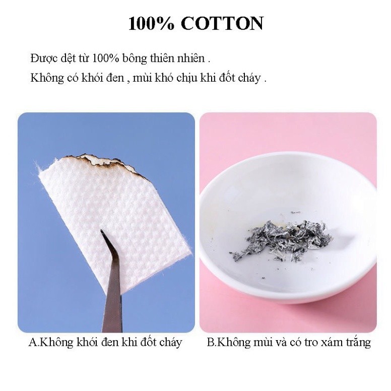 Khăn mặt khô dùng 1 lần cuộn tẩy trang, lau khô, lau uớt giấy Cotton lau mặt dùng một lần Mocco