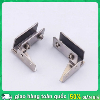 Bản lề cửa kính cao cấp thép không gỉ cho tủ trưng bày Không Khoan Lỗ，Kẹp Kính Nhấn Mở，Dễ dàng lắp đặt, điều chỉnh